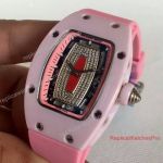 Swiss Replica Richard Mille Womens Watches For Sale - RM 07-02 Pink Ceramic 31*45mm
